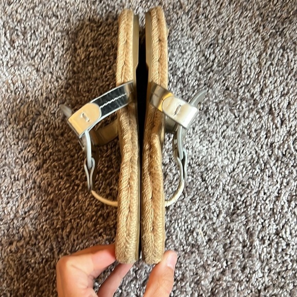 Tory Birch silver espadrille Miller sandals - Picture 4 of 16